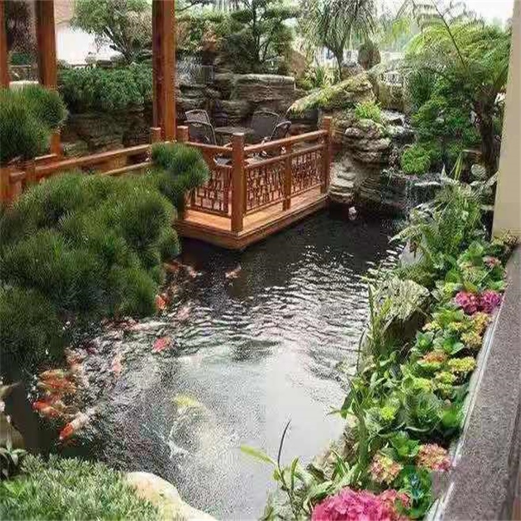 广灵别墅庭院景观设计鱼池